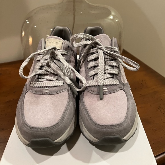 NIB Label Sneakers Light Gray Leather Suede - Picture 10 of 11